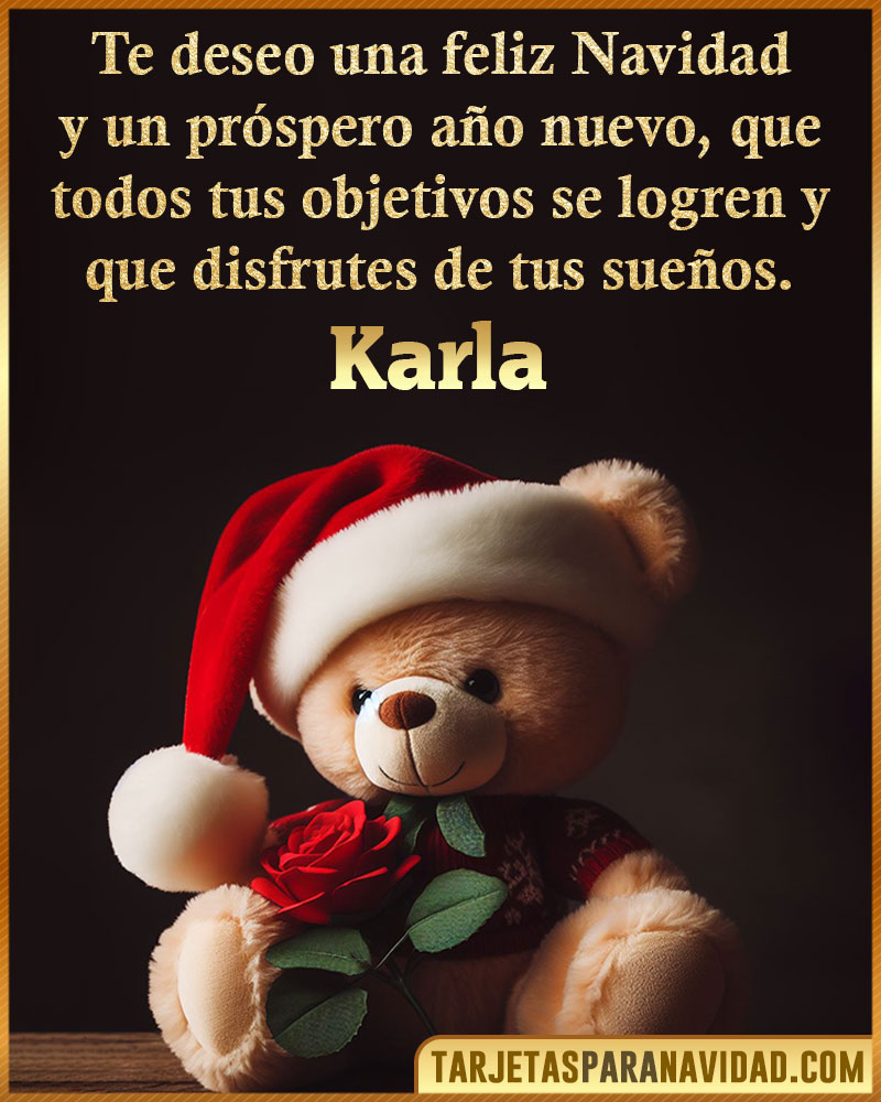 Felicitaciones de Navidad para Karla