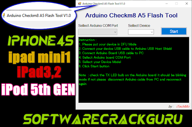 Arduino Checkm8 A5 Flash Tool 1.0 Free Download For iPhone 4s, iPAD ALL