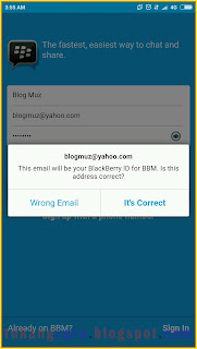 Daftar akun BBM ID Dengan Email Yahoo