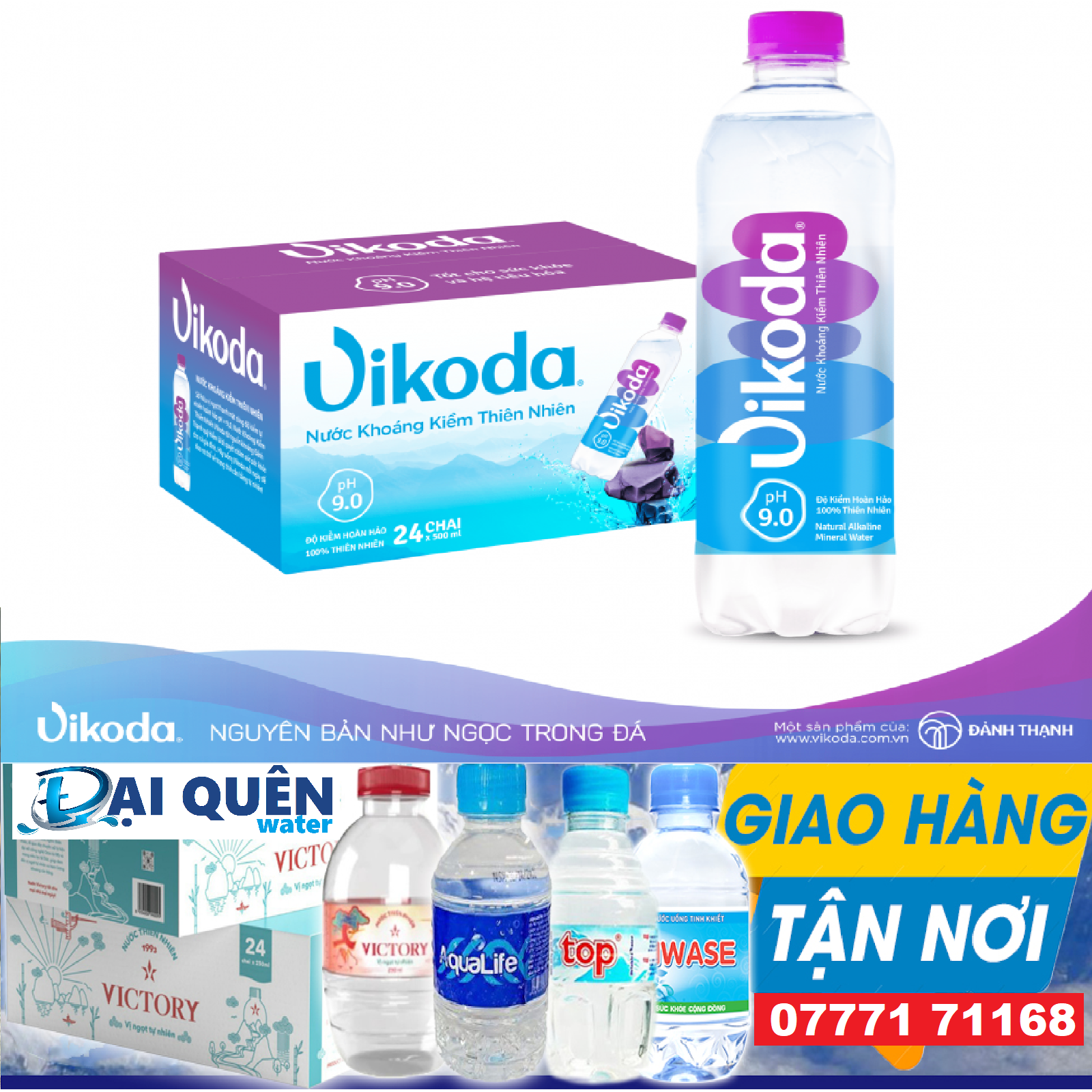 Nước khoáng kiềm Vikoda Đảnh Thạnh 500ml