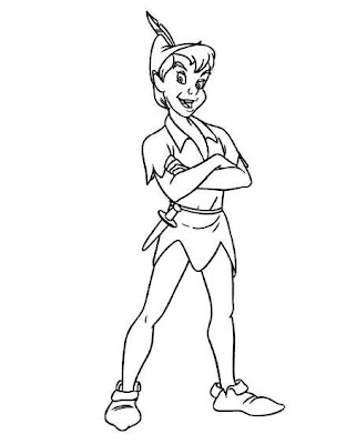 Peter  Coloring on Free Disney Peter Pan Coloring Pages