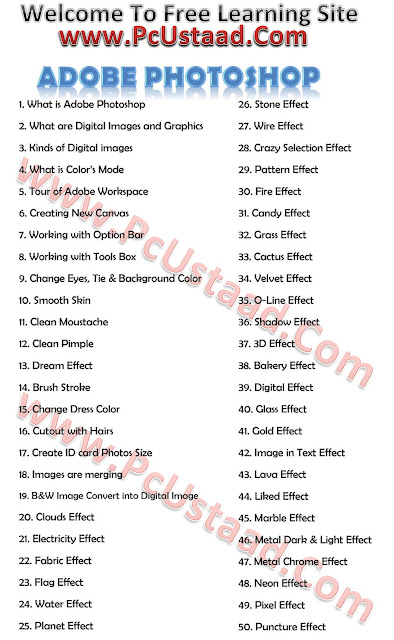 Adobe PhotoShop Main Topics