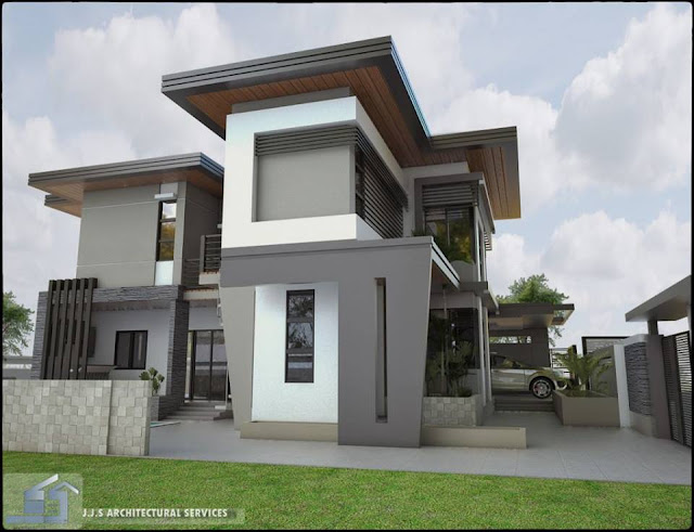 Desain rumah mewah minimalis modern 2 lantai