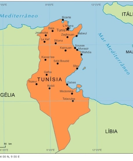 Países do Continente Africano: Tunísia