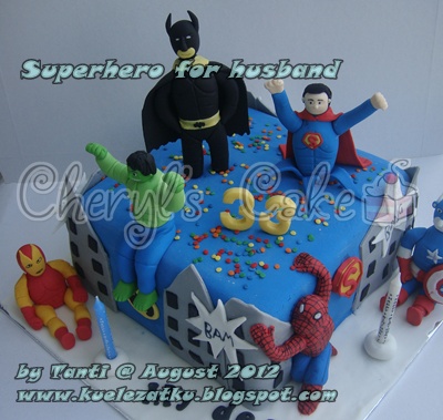 Kue Ulang Tahun Anak  CupCake  Birthday Cake: Superhero 