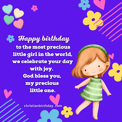 happy birthday little girl christian phrases