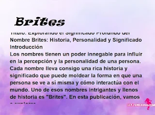 significado del nombre Brites