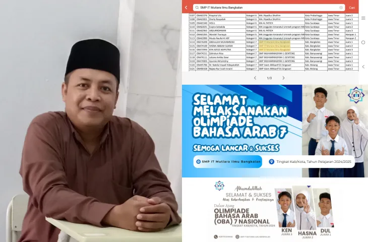 Perdana Ikut Olimpiade Bahasa Arab, 3 Siswa SMP IT Mutiara Ilmu Bangkalan Langsung Juara