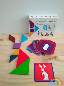 Tangram magnético con tarjetas