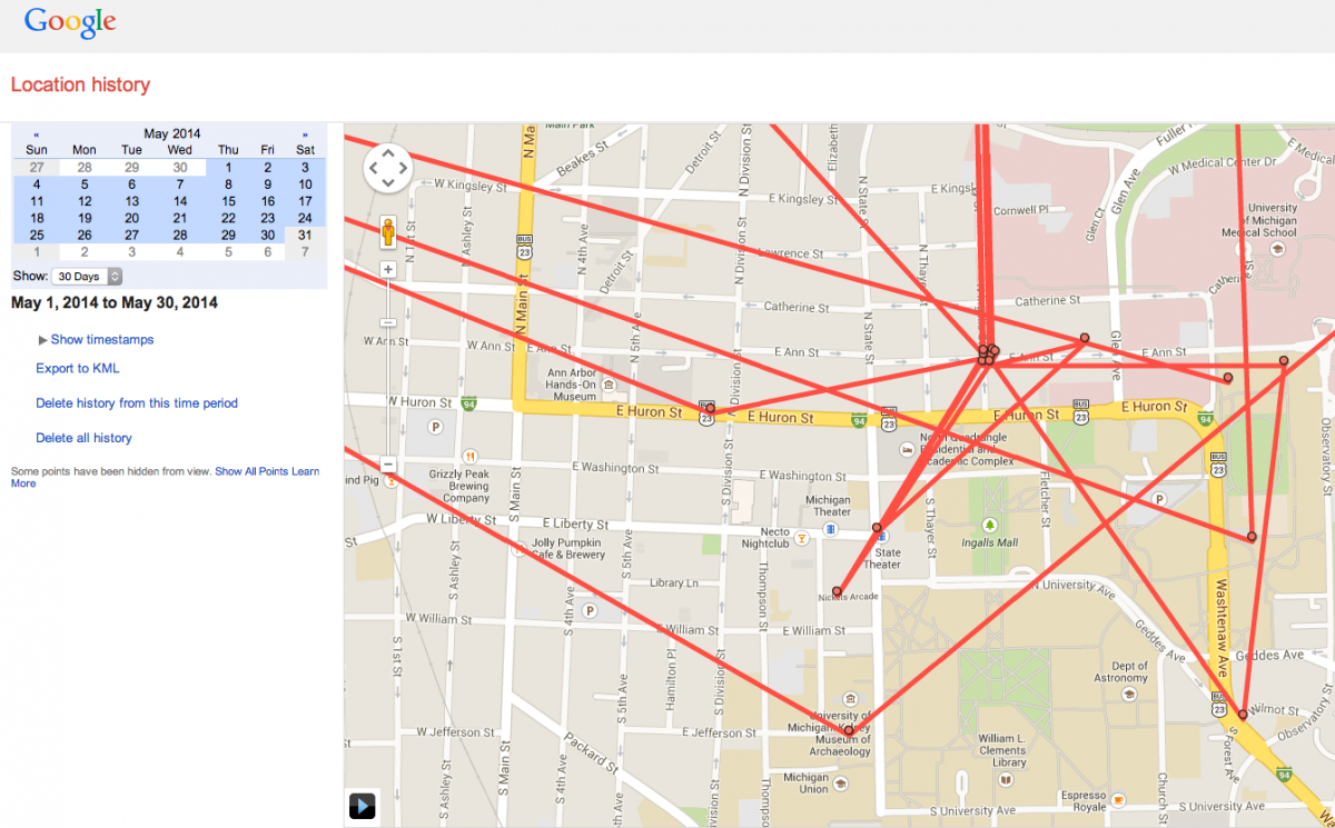 Google Maps Location data