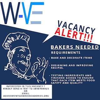 VACANCY - BAKERS NEEDED AT LEKKI