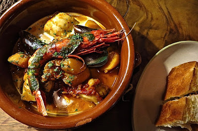 Olivia Restaurant, monkfish red prawn stew