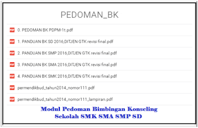 Modul Pedoman Bimbingan Konseling Sekolah SMK SMA SMP SD