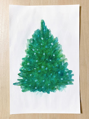 Snowy Christmas Tree Sketch