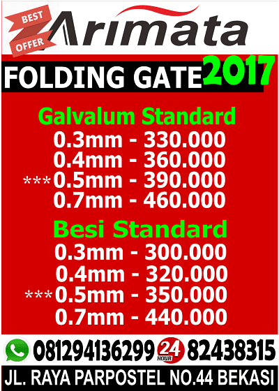 gambar harga folding gate cibitung