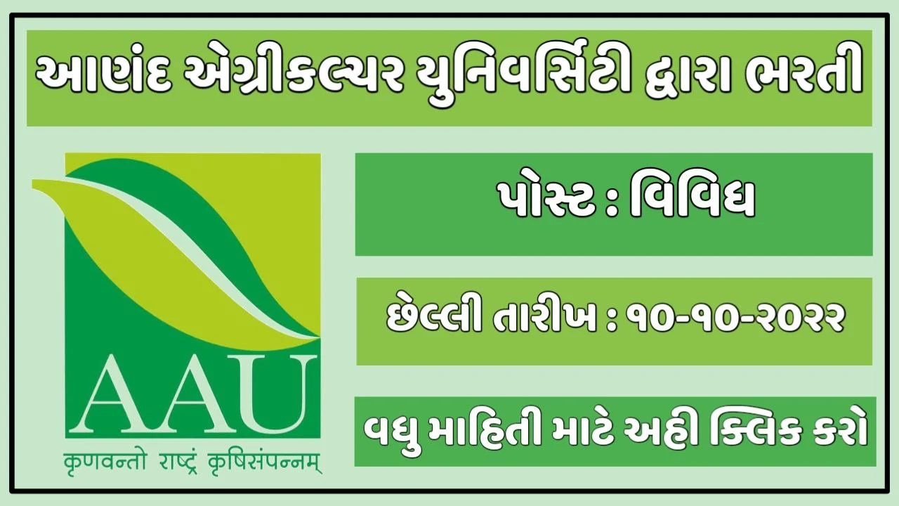 AAU Recruitment 2022 | Apply For Research Associate Posts