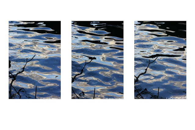 Ambiance zen aquatique avec cette Mise en Seine en triptyque