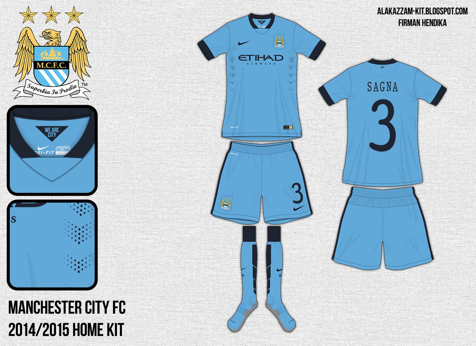 Download Manchester City Football Club 2014-2015 Home & Away Kits ...