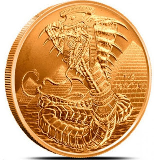 Египетский дракон  из серии Мир Драконов  1 унция медный