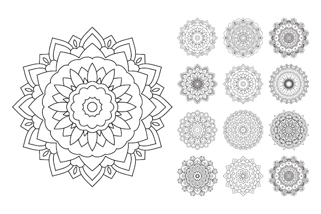 Mandala Pattern Vector KDP Interior free download