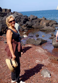 Pat Dunlap Red Beach Santorini Greece