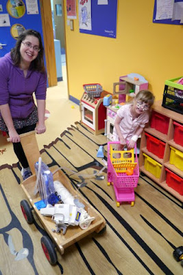 Mummy and Jessica in the playroom