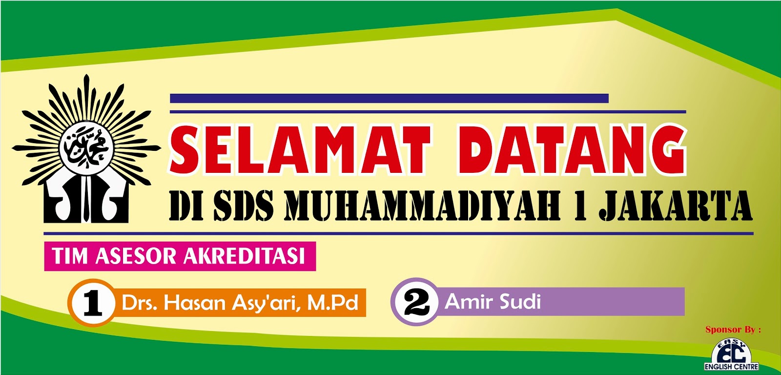 Desain Banner Akreditasi Selamat Datang Graphic Design