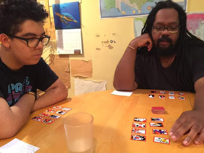 Elijah and William playing Hanafuda