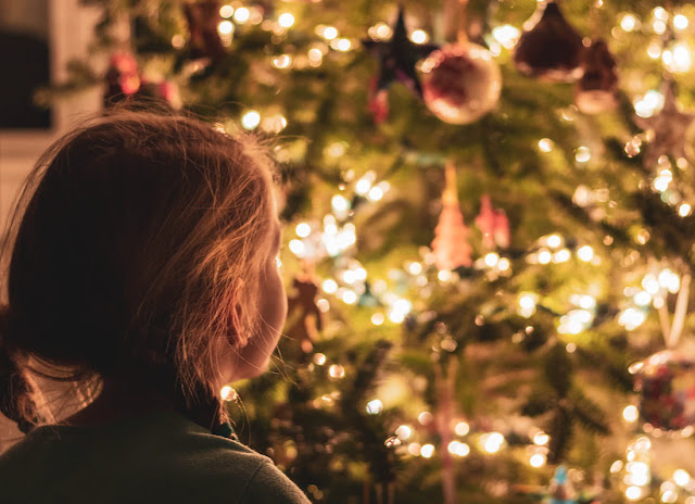 child at christmas