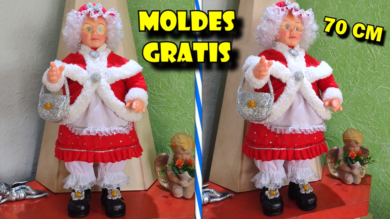 Mama Noel parada en fieltro paso a paso | (Moldes Gratis) | Galería de Creatividad