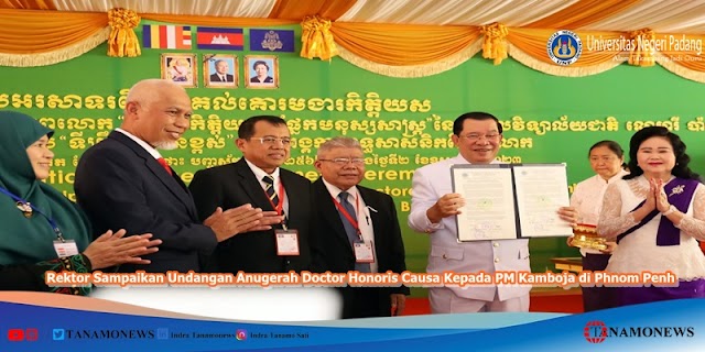 Rektor Sampaikan Undangan Anugerah Doctor Honoris Causa Kepada PM Kamboja di Phnom Penh