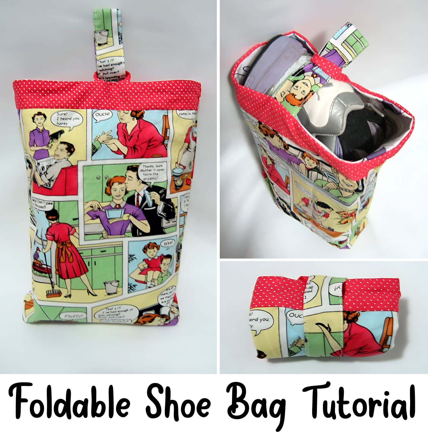 Foldable Shoe Bag Tutorial