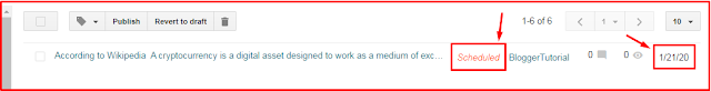 schedule a post in blogger