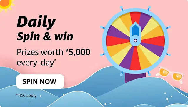 Amazon daily spin and win quiz answers 30 Apr 2023 win prizes worth Rs-5000 every day