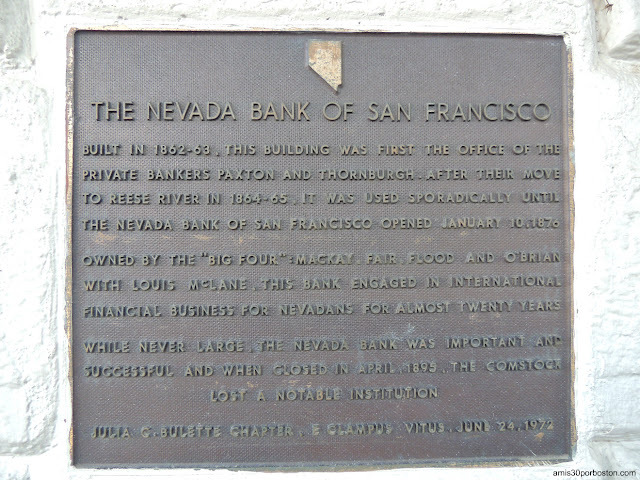 The Nevada Bank of San Francisco en Virginia City, Nevada