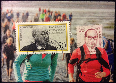 Stamp People ATC/ATC with postage stamps