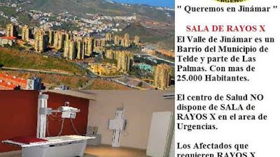 Recogen firmas para sala rayos X en Jinámar, Telde