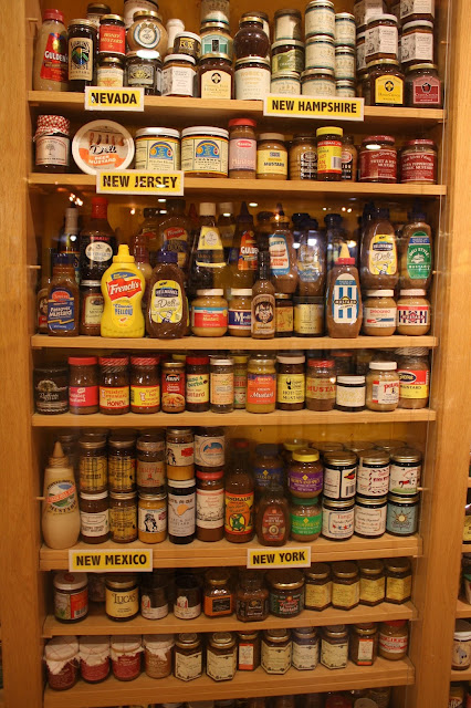 Collection of New Jersey mustards at the National Mustard Museum in Middleton, Wisconsin