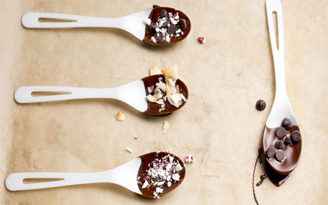 Chocolate-Dipped Beverage Spoons Recipe