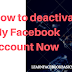 How to deactivate My Facebook account now | Delete Facebook Account Temporarily #DeleteFacebook