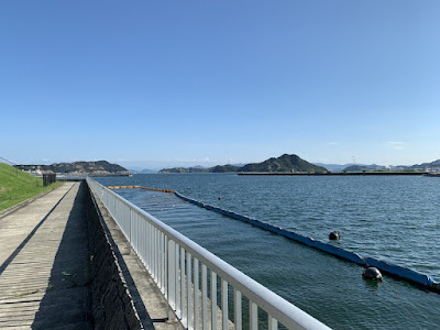 たまの湯付近で見える瀬戸内海の景色