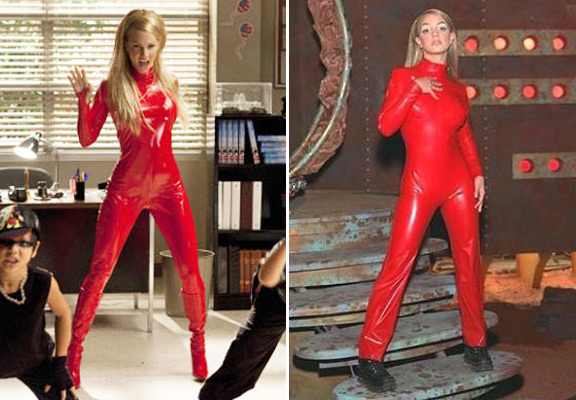 Red Catsuit Heather Morris Britney Spears