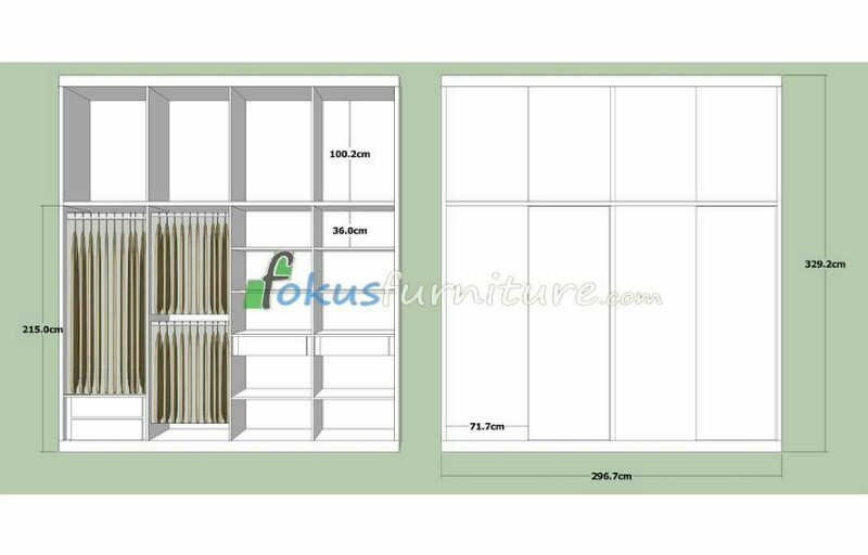  Ukuran  lemari  pakaian  Furniture Kitchen set minimalis  