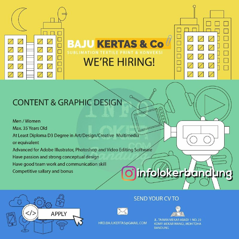  Lowongan  Kerja  Content Graphic Design  Baju Kertas Co 