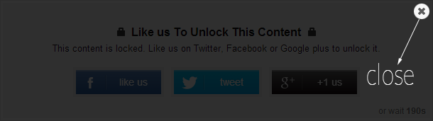 Social Content Locker widget for Blogger.