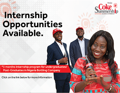 Coca-cola Bottling Company  Summership Internship  Programme 2019 for Nigerian Undergraduate