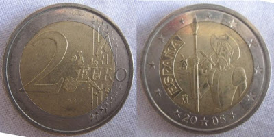 spain 2 euro 400th anniversary of don quixote