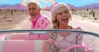 Ken and Barbie in car going to real world