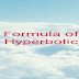   हाइपरबोलिक के सूत्र  ( Formula of Hyperbolic )                            