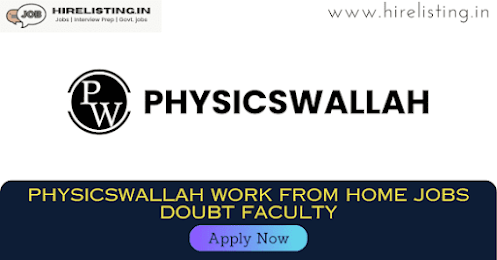 Work From Home Jobs PhysicsWallah Logo